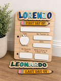 Personalized First & Last Day of School Reusable Milestone Sign | Dry Erase School Board | Custom Back to School Photo Prop