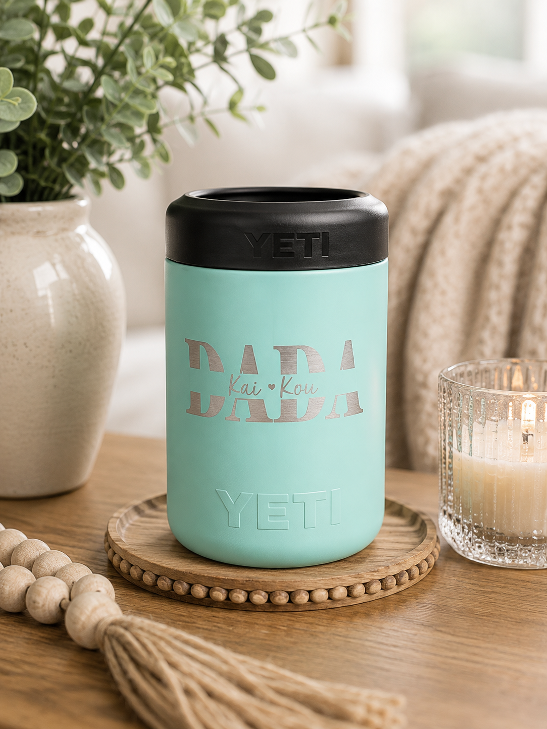 Personalized Laser Engraved Stainless Steel Tumbler – Custom Dad, Papa or Grandpa Name with Kids Names