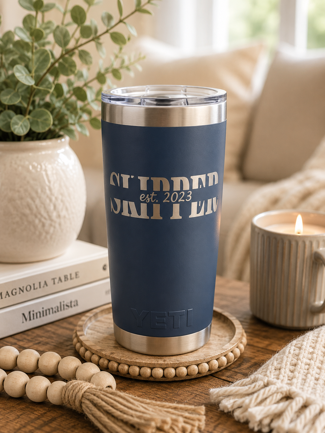 Personalized Laser Engraved Stainless Steel Tumbler – Custom Dad, Papa or Grandpa Name with Kids Names