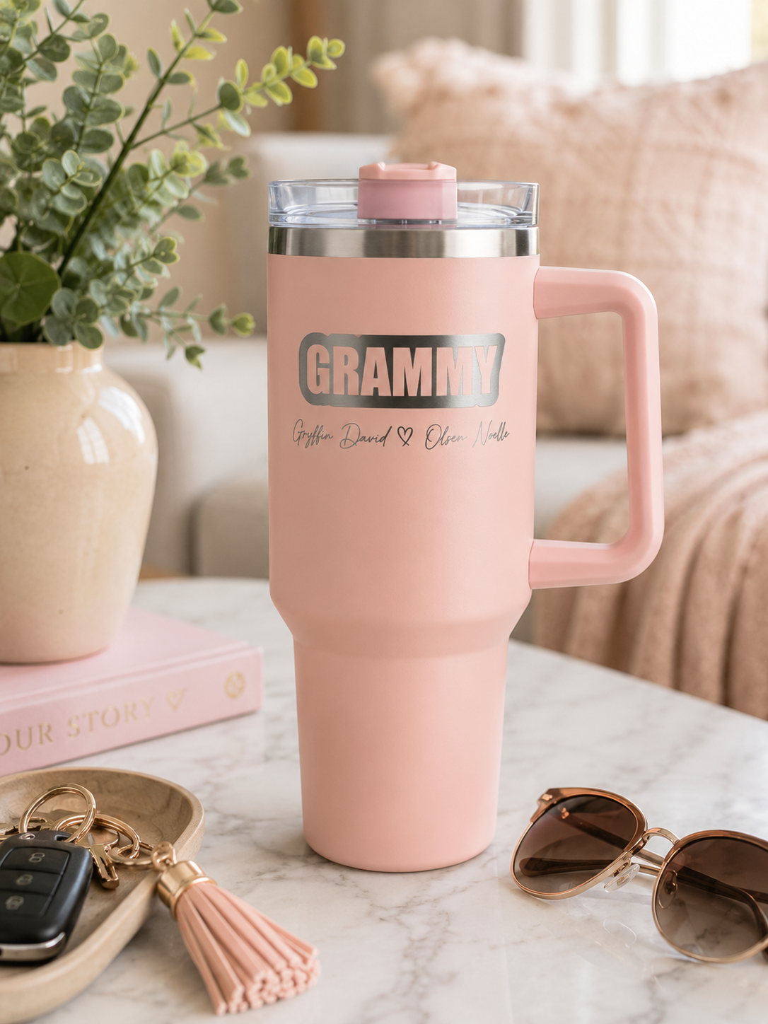 Personalized Mom or Nana Tumbler with Children's Names