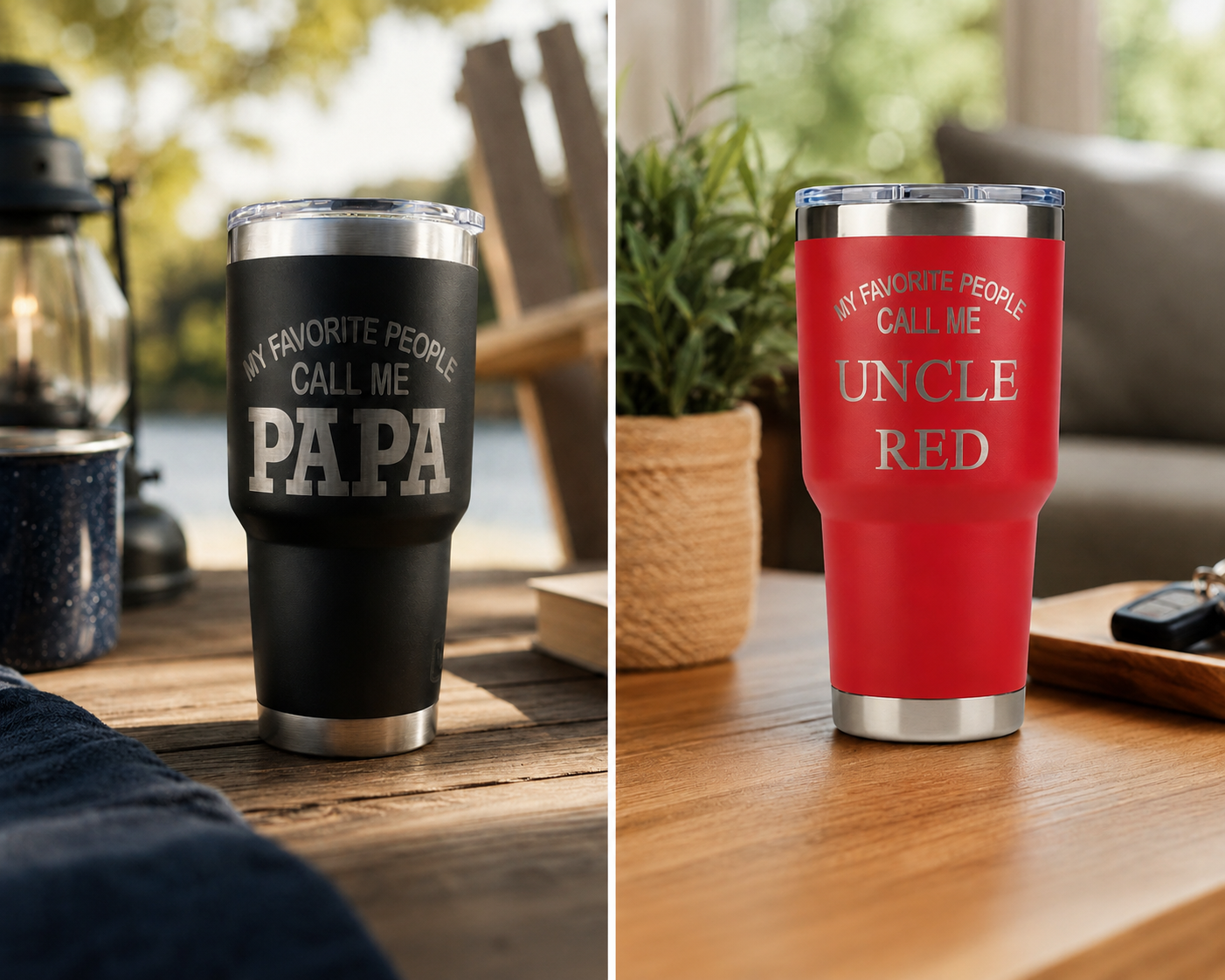 My Favorite People Call Me Personalized Tumbler | Custom Papa, Grandpa, Dad, Uncle, Nana, Mimi Travel Mug | Engraved Gift