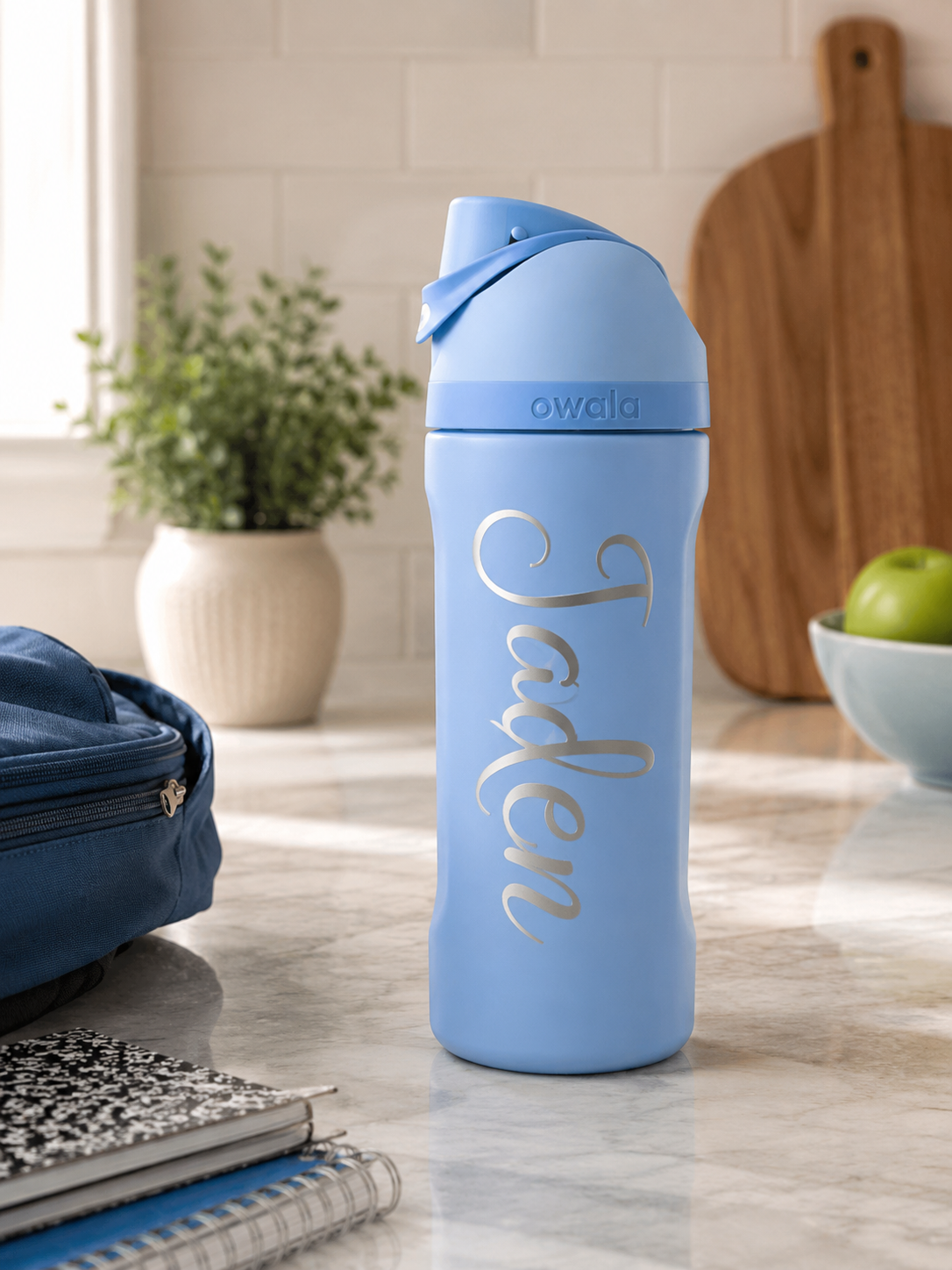 Personalized 16 oz Kids Water Bottle | Custom Laser Engraved Name & Theme | Durable Owala Bottle for School & Everyday Use