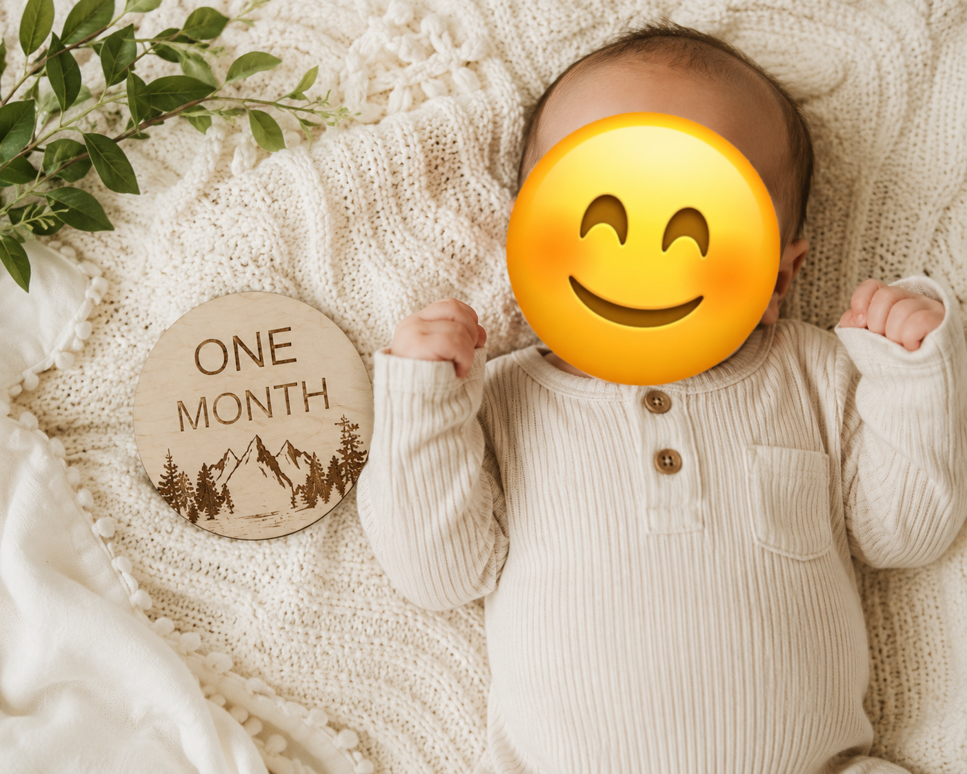 Wilderness Mountain Baby Monthly Milestone Discs – First Year Set (12)