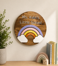 Custom 17.75" Wooden Business Sign – Personalized Laser Engraved Company Logo Wall Sign