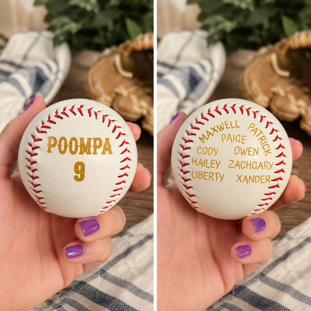 Custom Laser Engraved Baseball | Single or Double-Sided | Personalized Text or Image