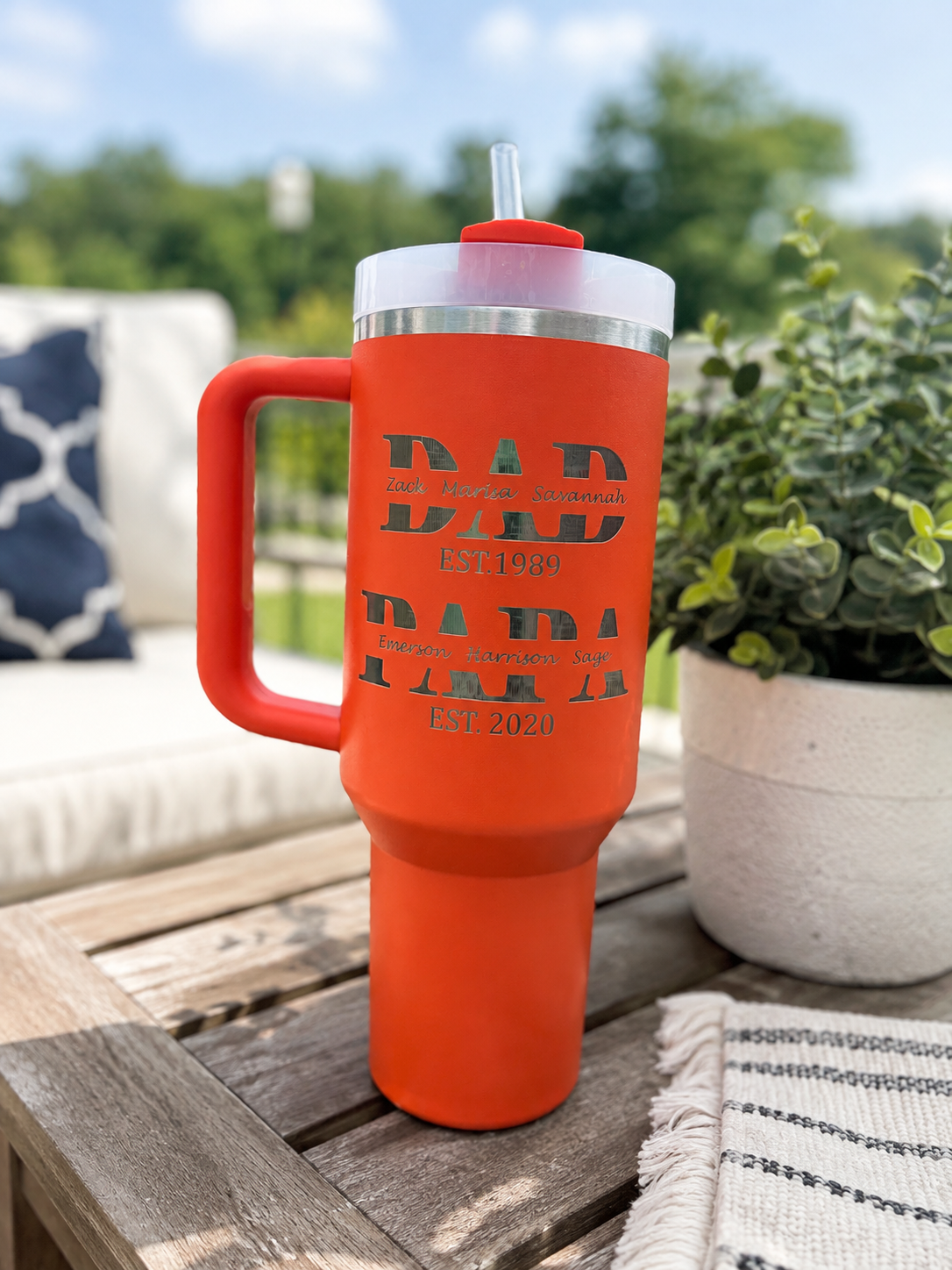 Personalized Family Title Tumbler or Water Bottle – Custom Names & Years