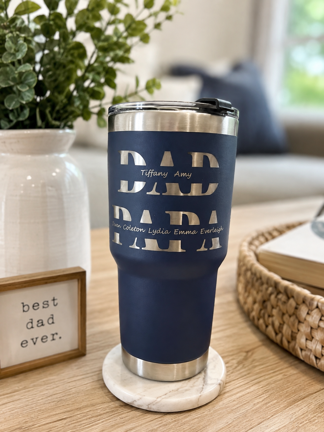 Personalized Family Title Tumbler or Water Bottle – Custom Names & Years